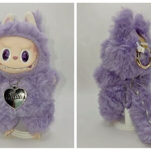 Purple Furry Monster Keychain